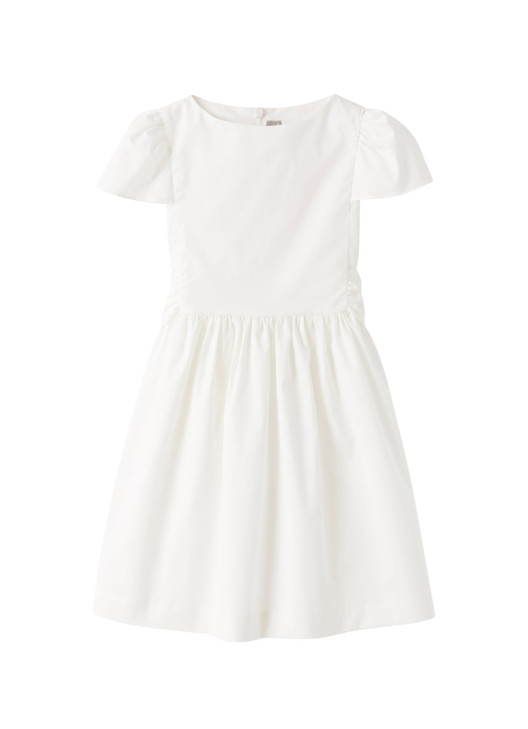 Vestito in raso di cotone con fiocco