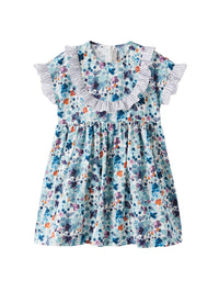 Vestito con fantasia floreale multicolor