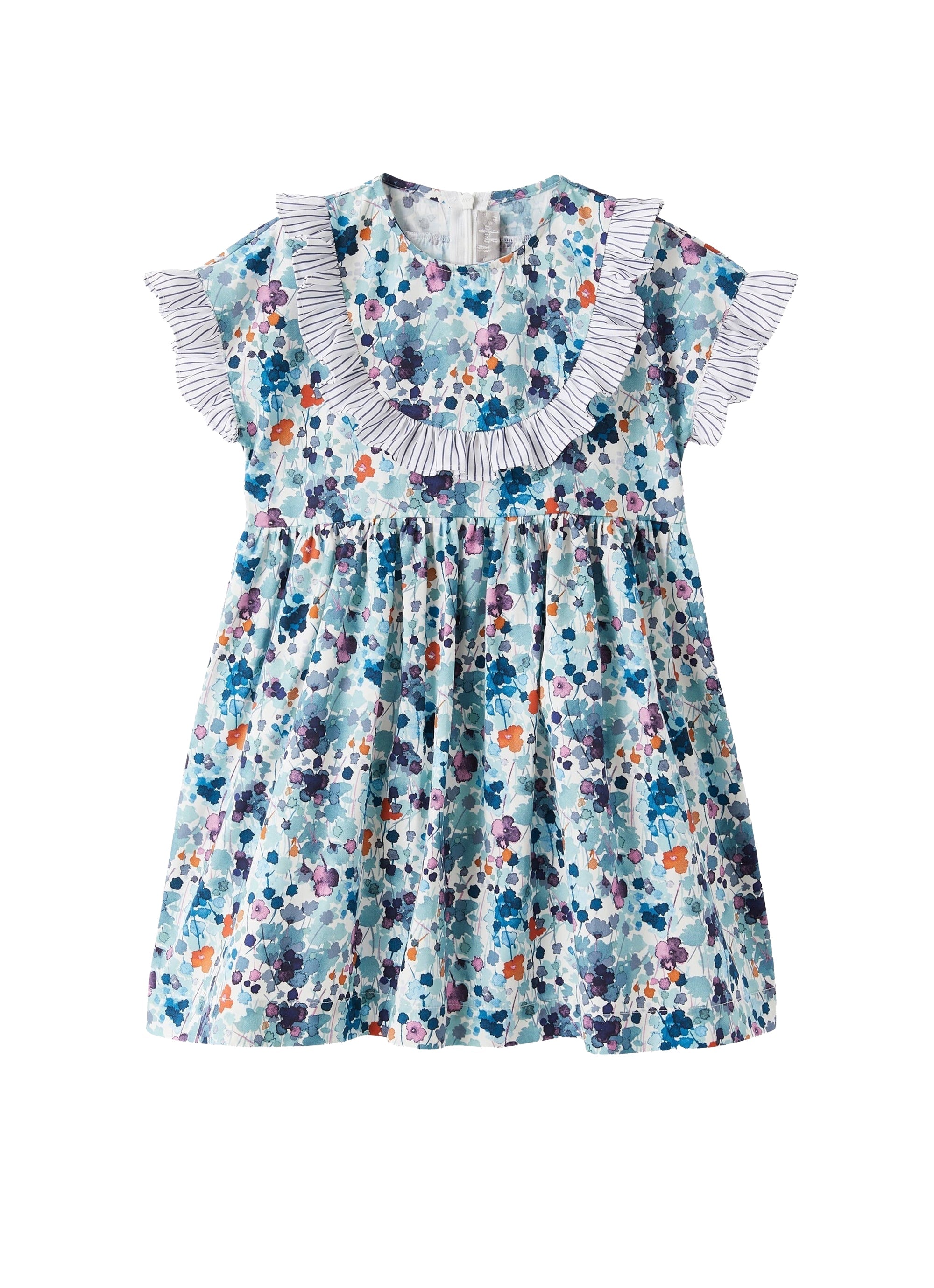 Vestito con fantasia floreale multicolor