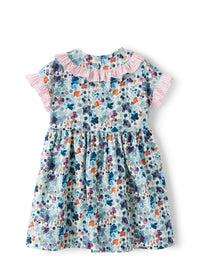 Vestito con fantasia floreale multicolor