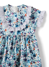 Vestito con fantasia floreale multicolor