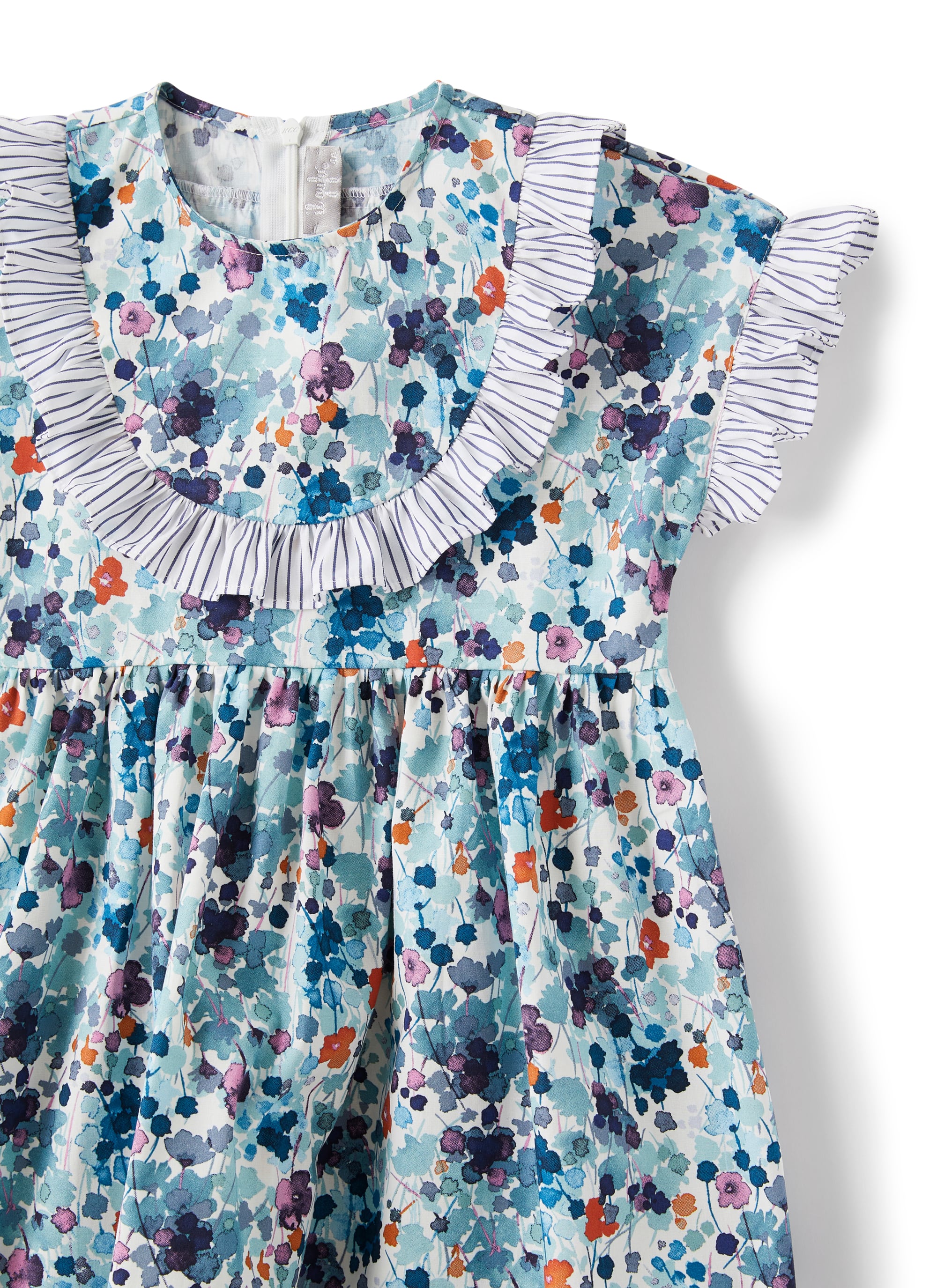 Vestito con fantasia floreale multicolor