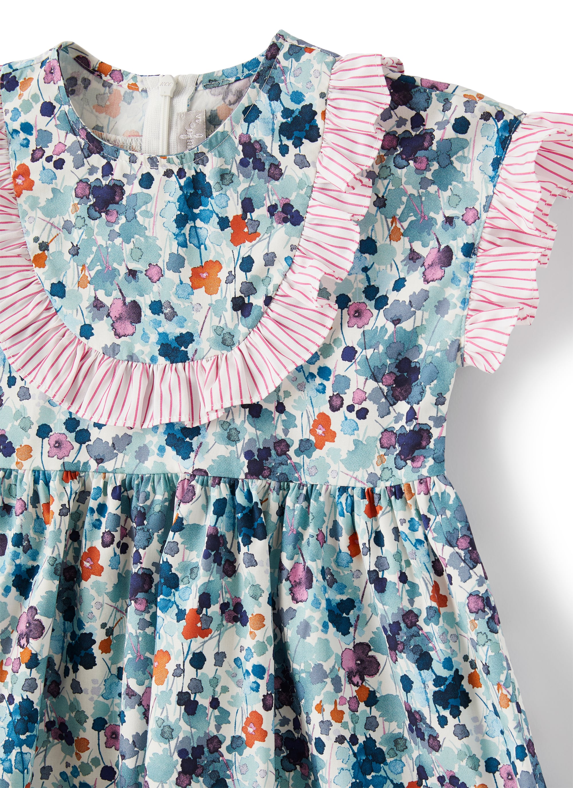 Vestito con fantasia floreale multicolor
