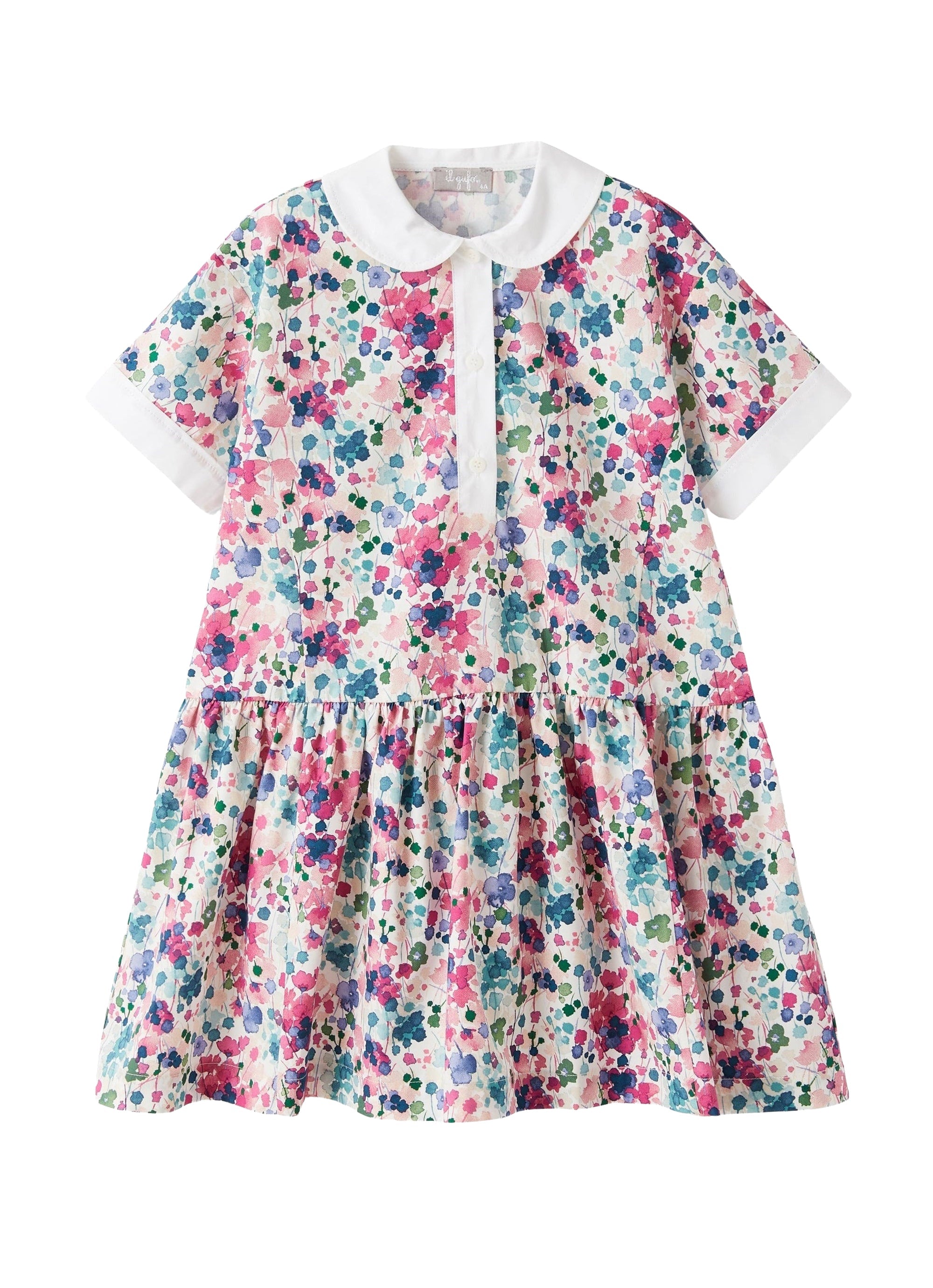 Vestito con fantasia floreale multicolor