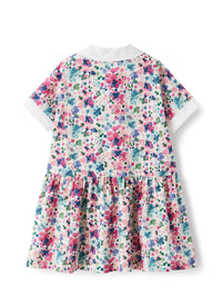 Vestito con fantasia floreale multicolor