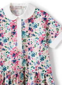 Vestito con fantasia floreale multicolor