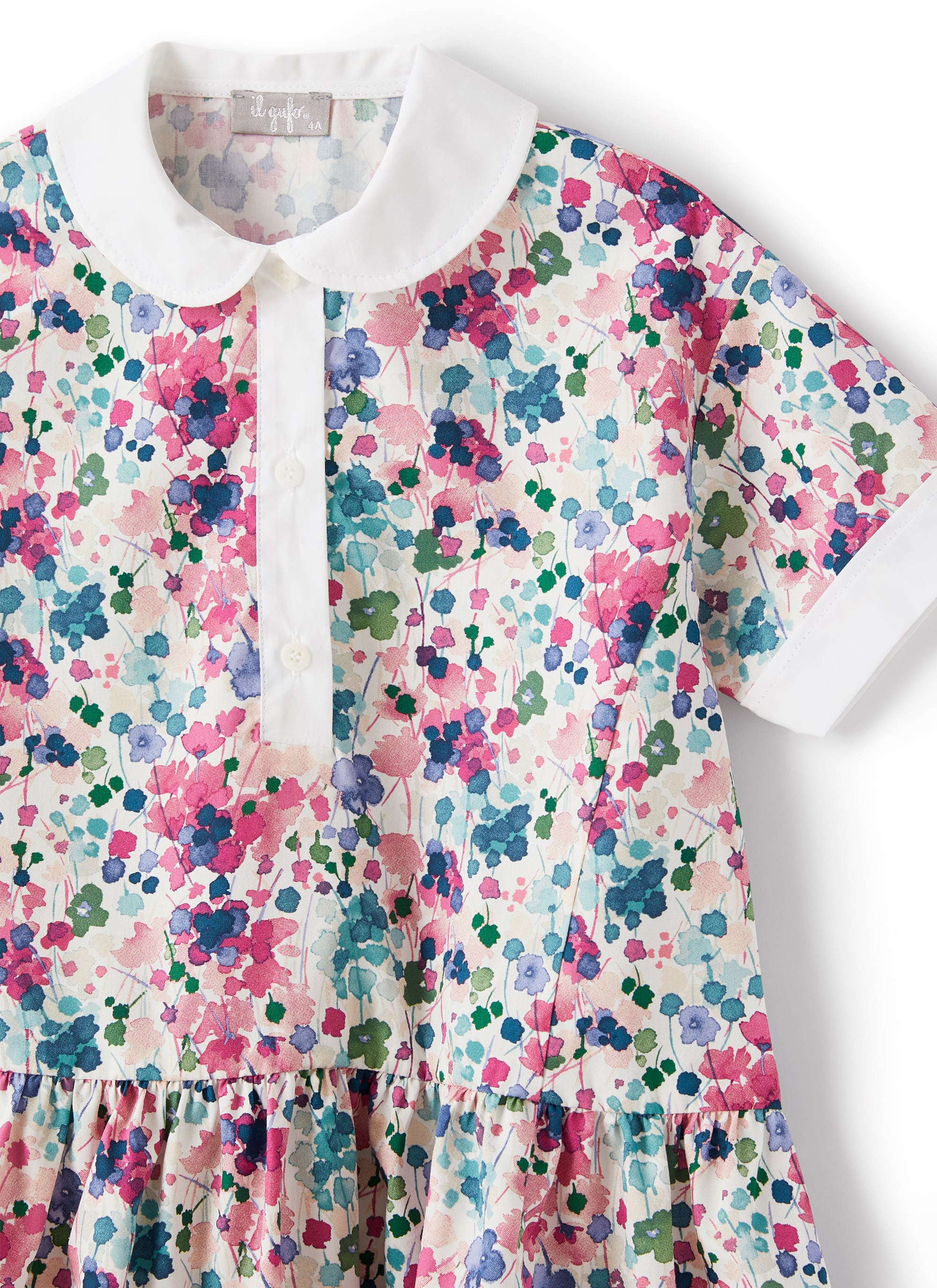Vestito con fantasia floreale multicolor