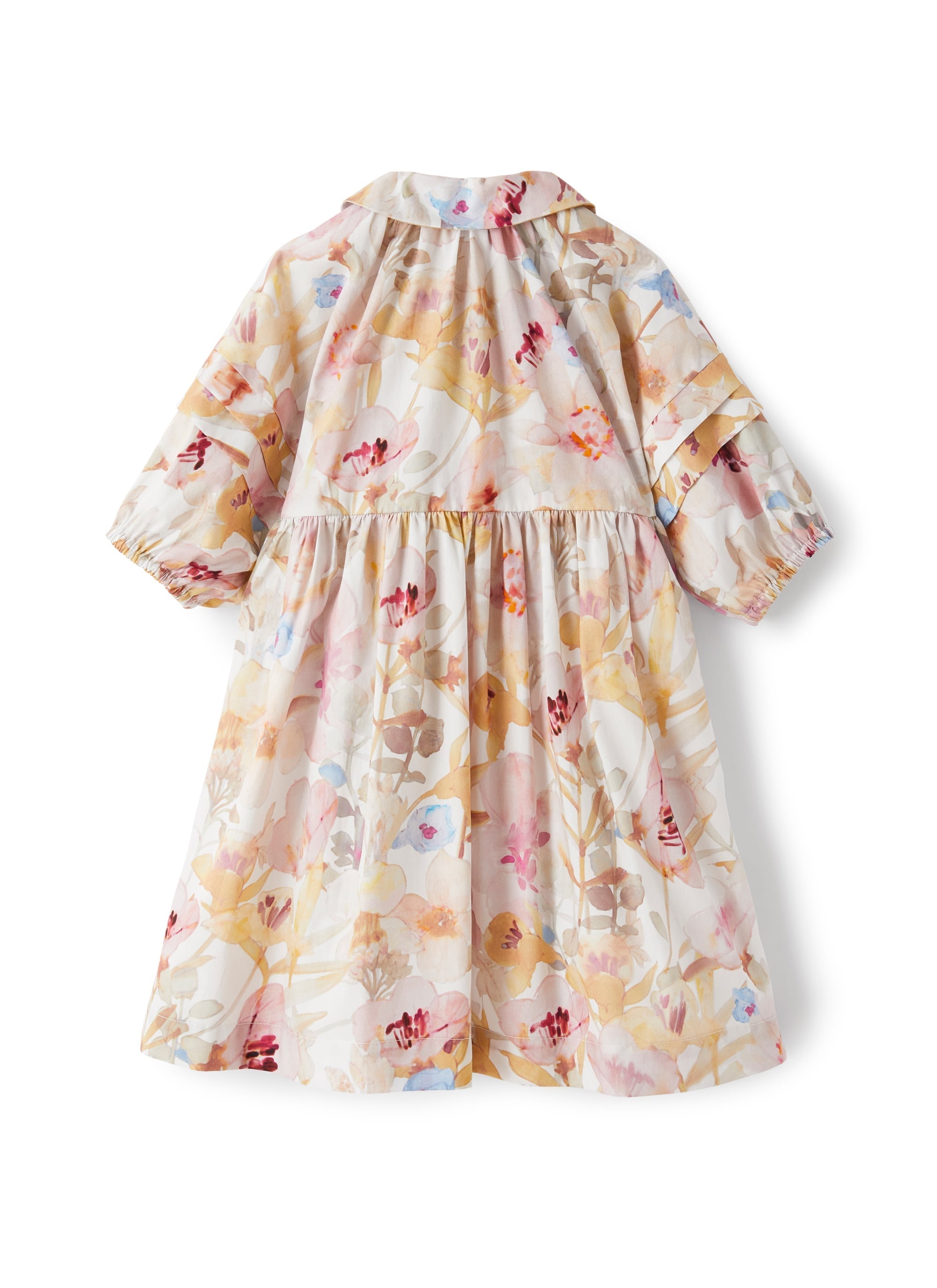 Vestito in cotone con stampa fiori
