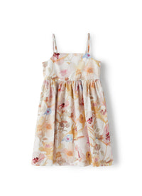 Vestito in tulle bianco con fiori