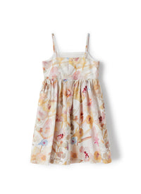 Vestito in tulle bianco con fiori