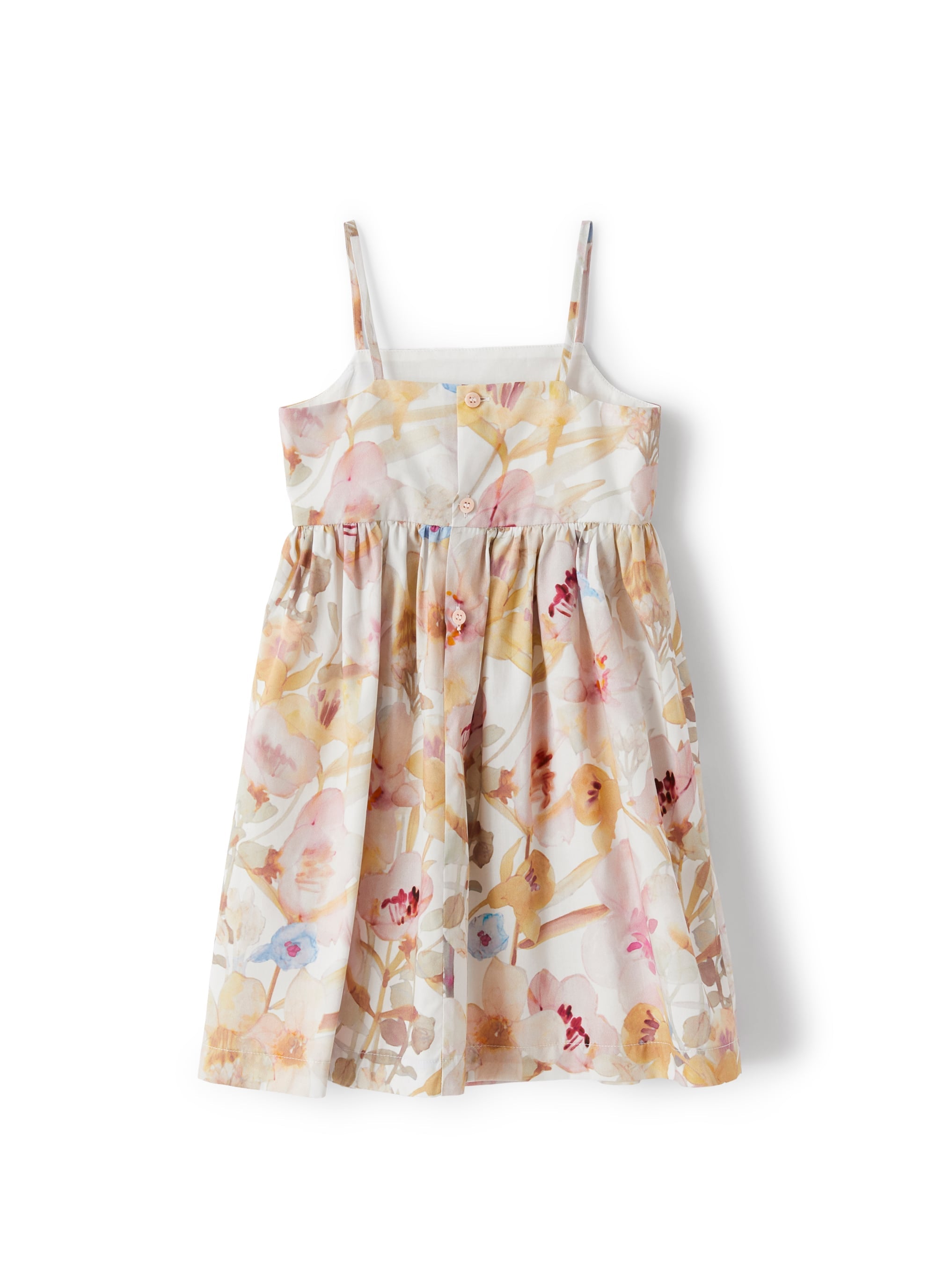 Vestito in tulle bianco con fiori