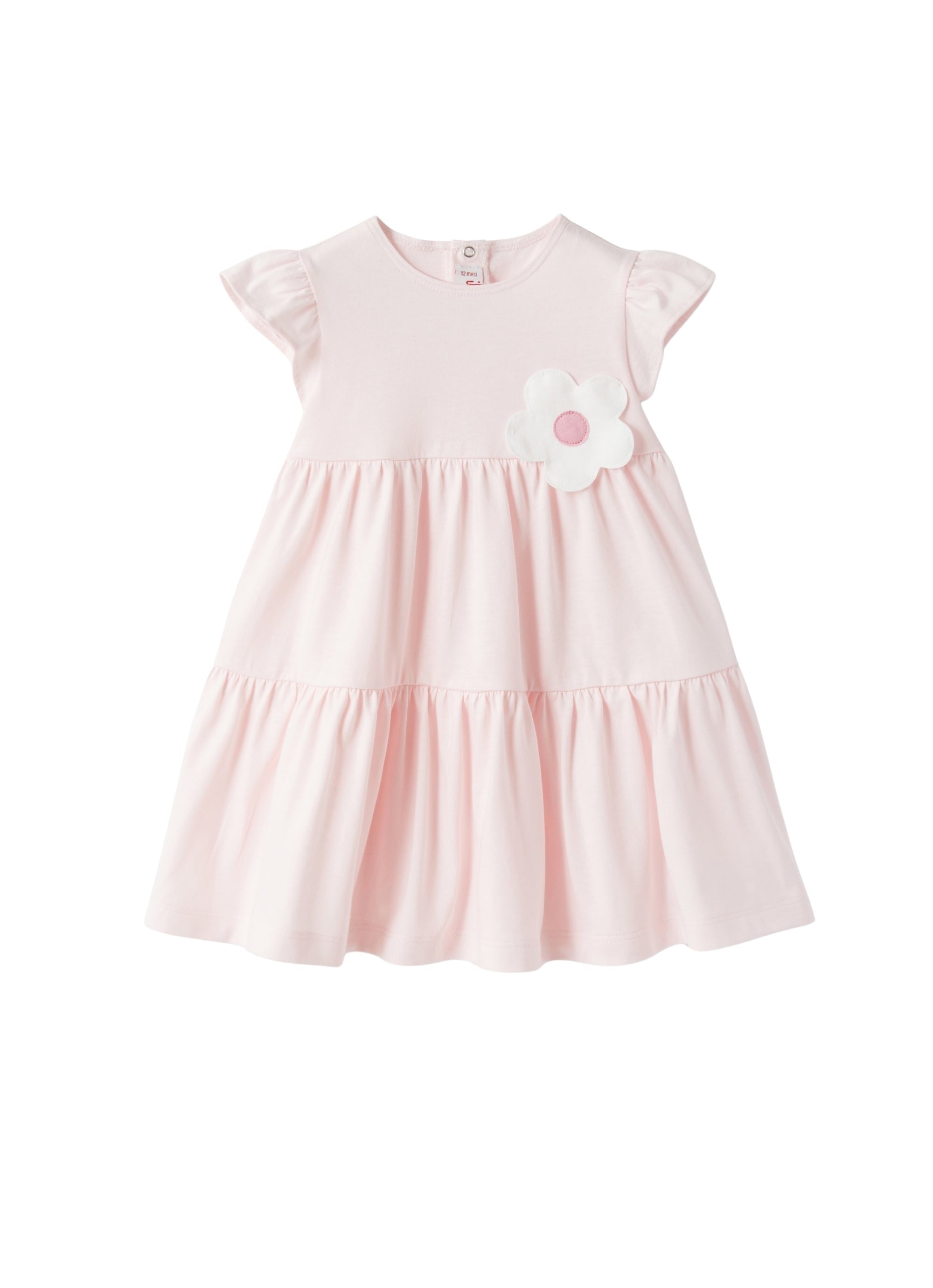 Vestito da neonata in jersey con fiore