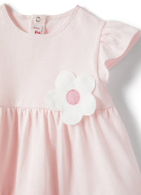 Vestito da neonata in jersey con fiore