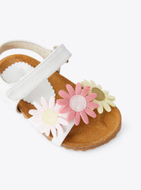 Leather cross-strap sandals - Multicolor