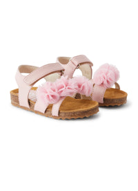 Cross-strap sandals in leather - Pink