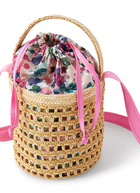 Borsa secchiello con interno in tessuto