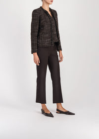 Textured cropped jacket - Ebene