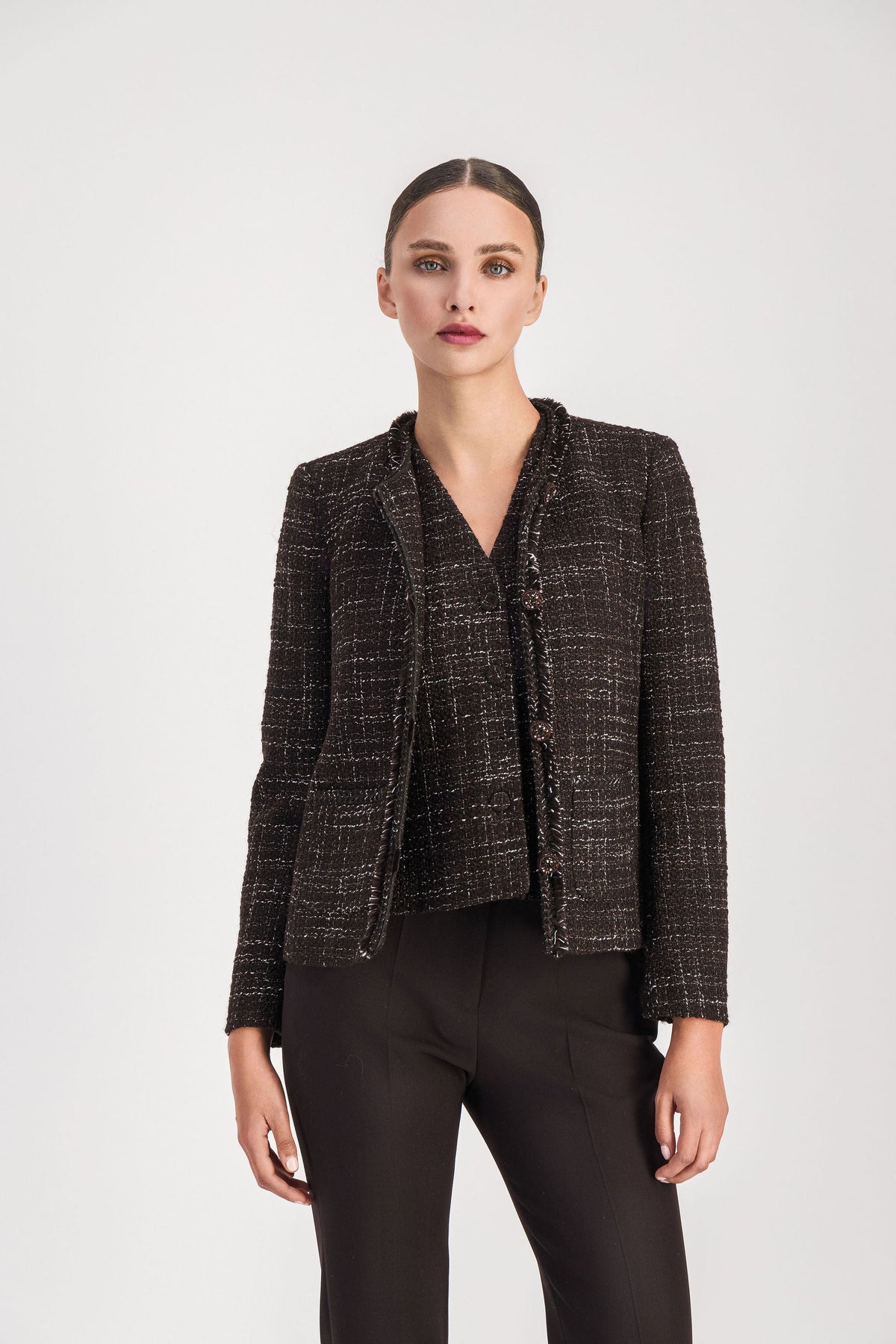 Veste courte col rond - Ebene