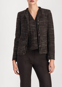 Textured cropped jacket - Ebene
