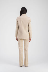 Veste chemise poche plaquee - Beige Moyen