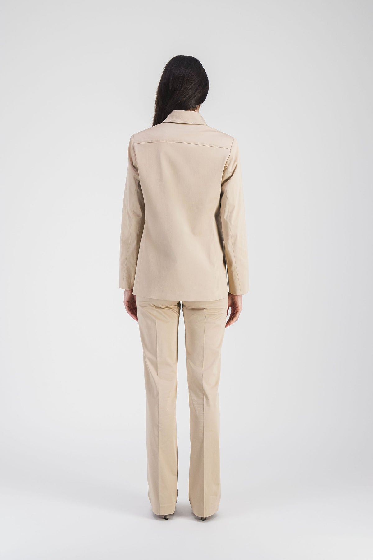 Veste chemise poche plaquee - Beige Moyen