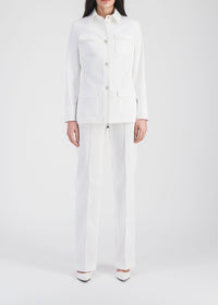 Safari-style jacket - Optical White