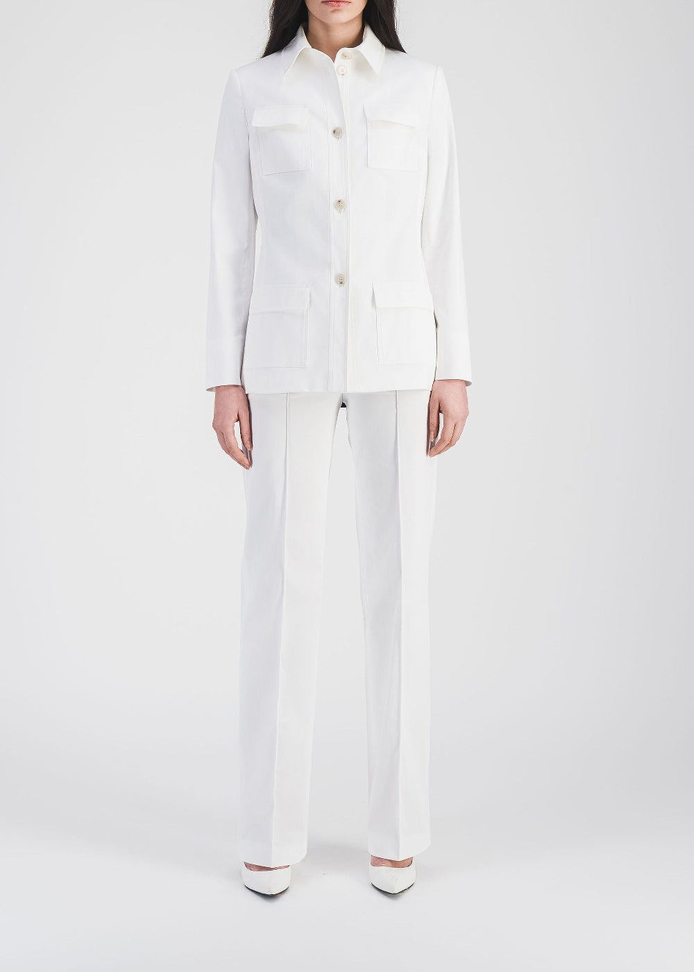 Safari-style jacket - Optical White