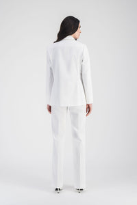 Veste chemise poche plaquee - Blanc Optique