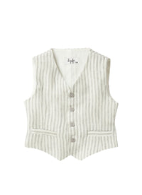 Striped linen vest
