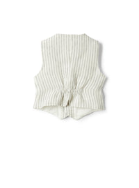 Striped linen vest