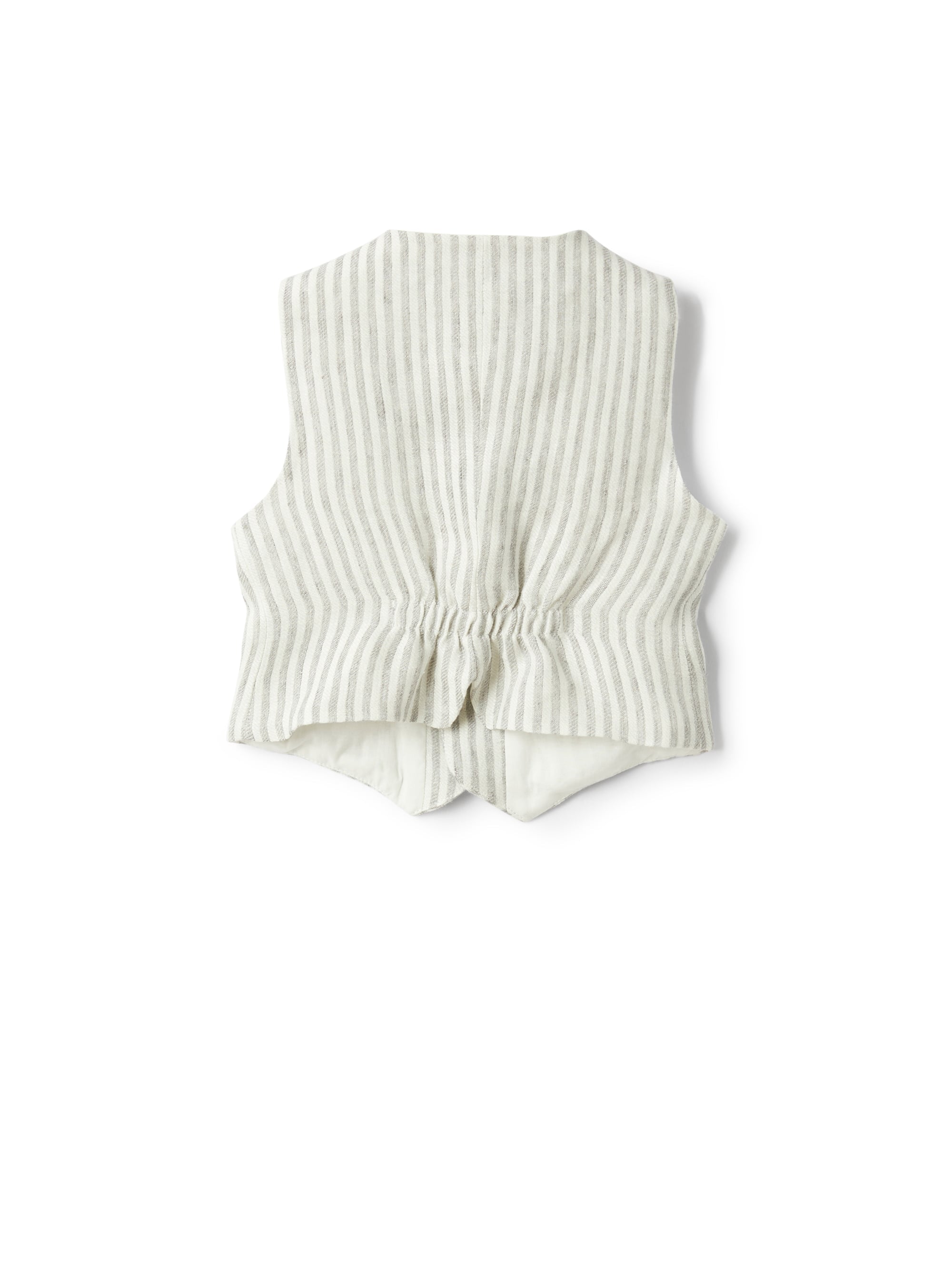 Striped linen vest