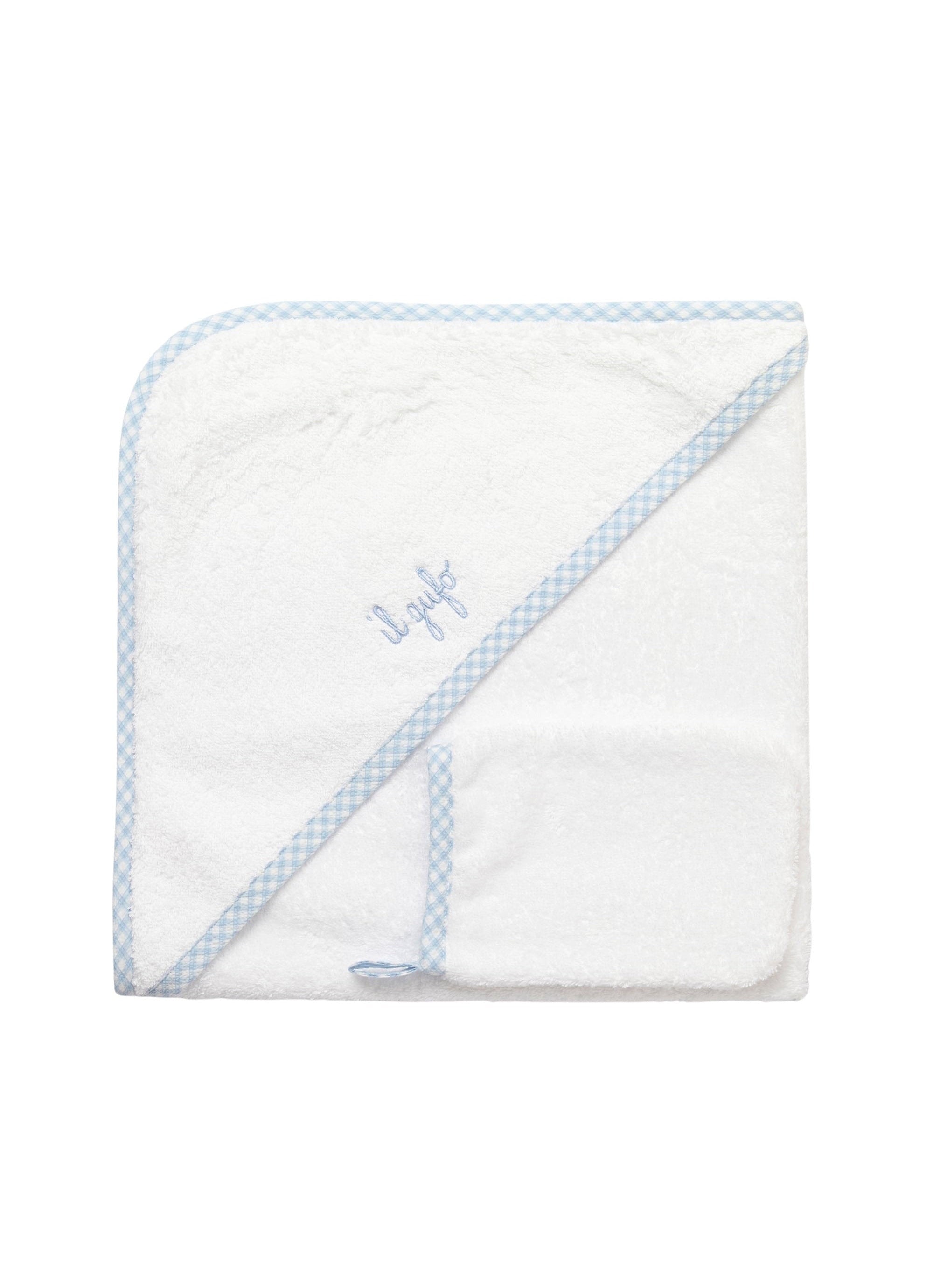 Terry cloth set with towel and mitt