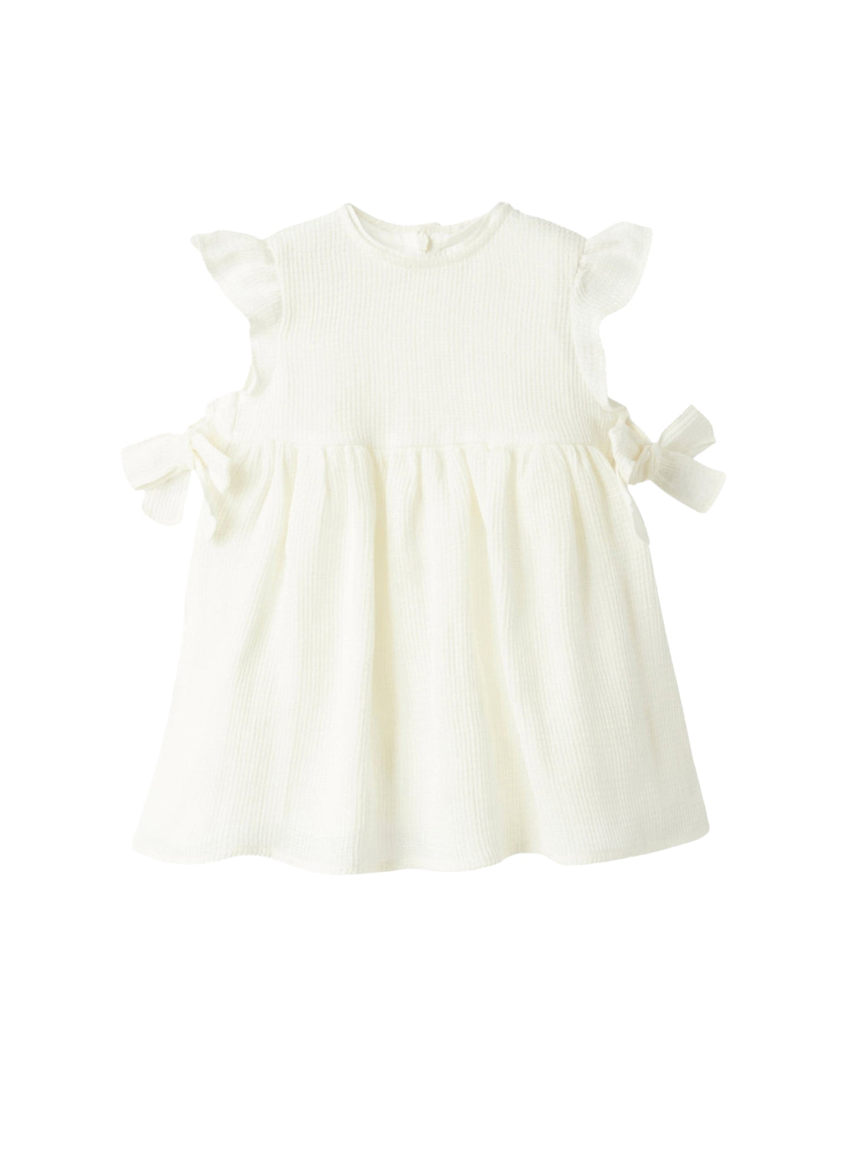 Sleeveless Dress In Waffle Linen