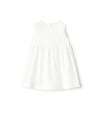 Sleeveless dress in waffle linen