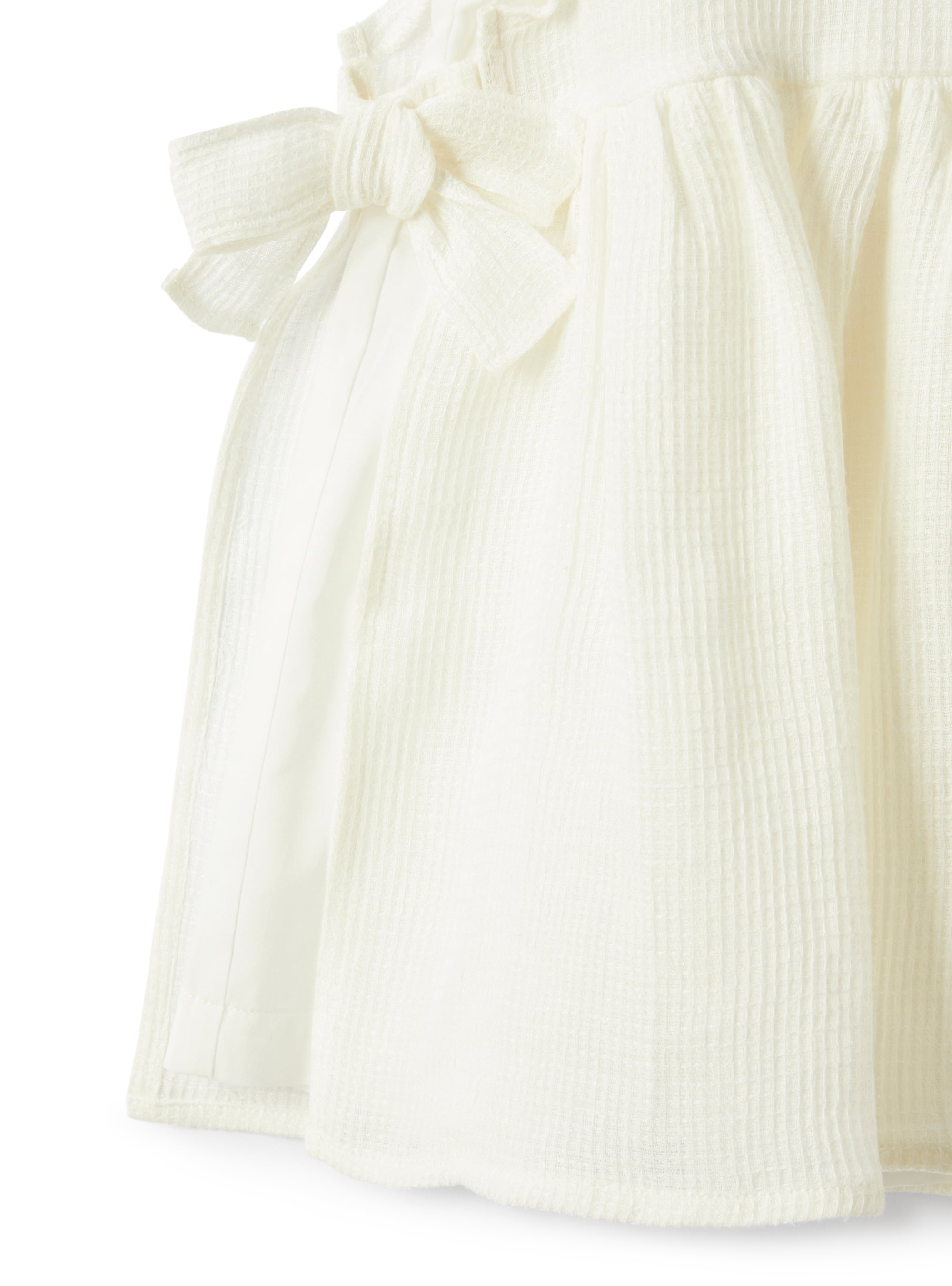 Sleeveless dress in waffle linen