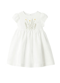 Linen dress with embroidery