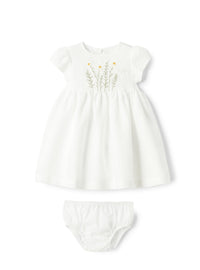 Linen dress with embroidery