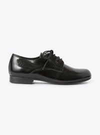 Shiny leather lace-up shoes