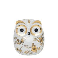 Civetta Fiorata porcelain pot - Gold & Black & White