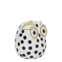 Civetta Impallinata porcelain pot - Gold & Black & White