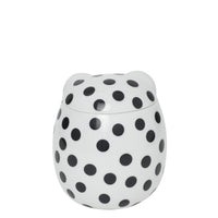 Civetta Impallinata porcelain pot - Gold & Black & White