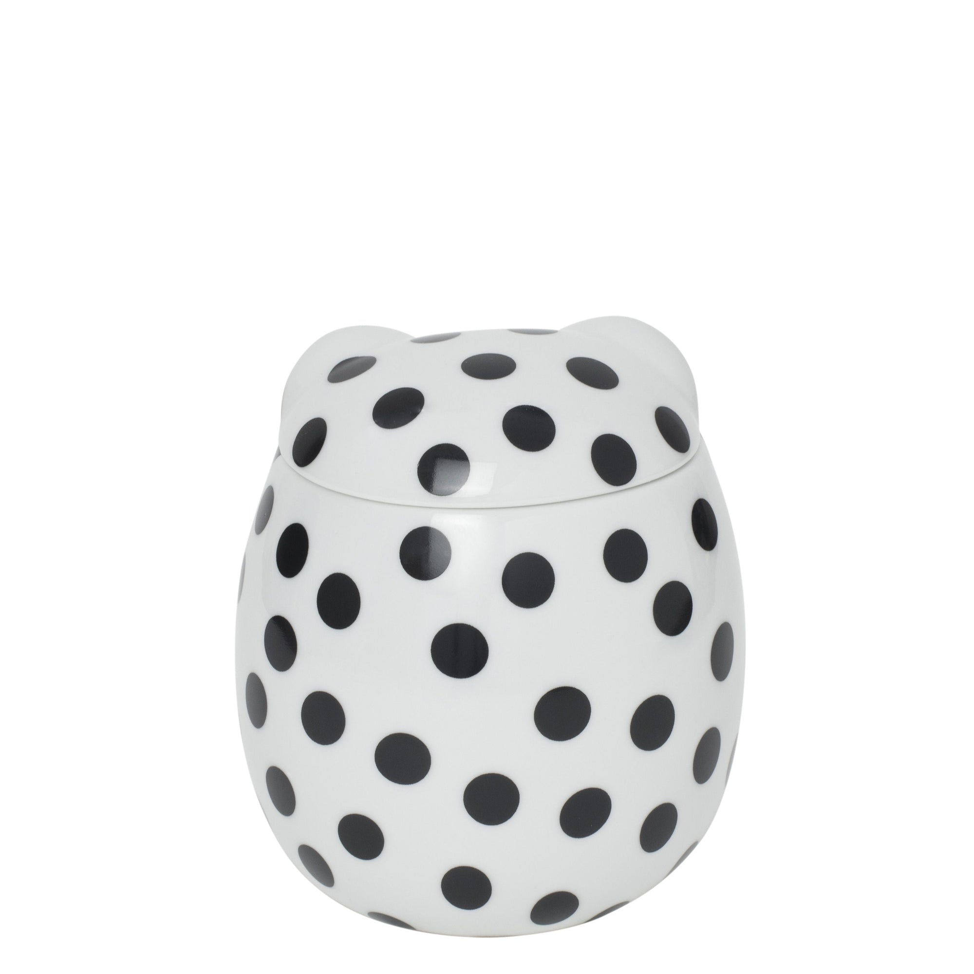 Civetta Impallinata porcelain pot - Gold & Black & White