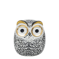 Porcelain Civetta Piumata pot - Gold & Black & White