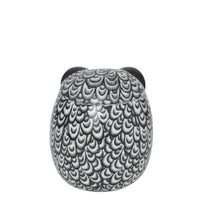 Porcelain Civetta Piumata pot - Gold & Black & White
