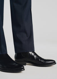 Wool twill trousers - Navy Blue