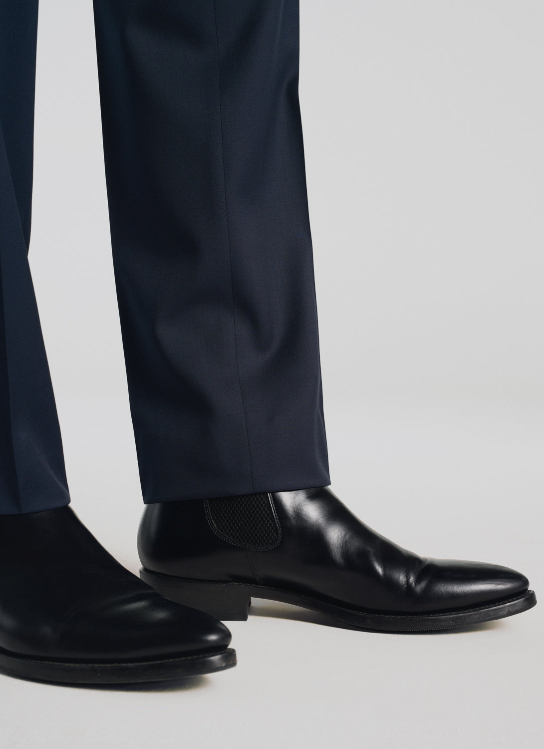 Wool twill trousers - Navy Blue