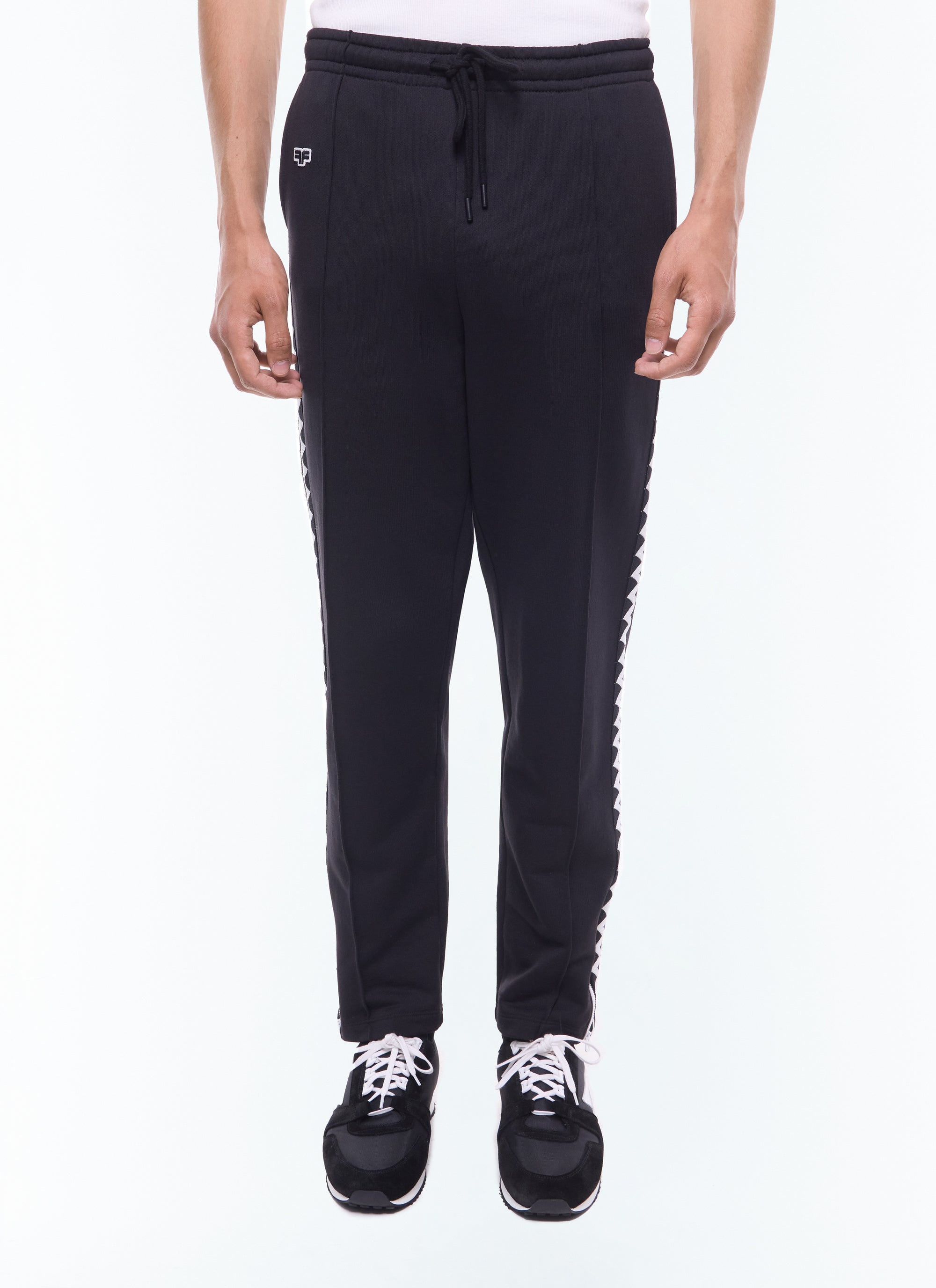 Pantalon de survêtement en coton mélangé - Noir