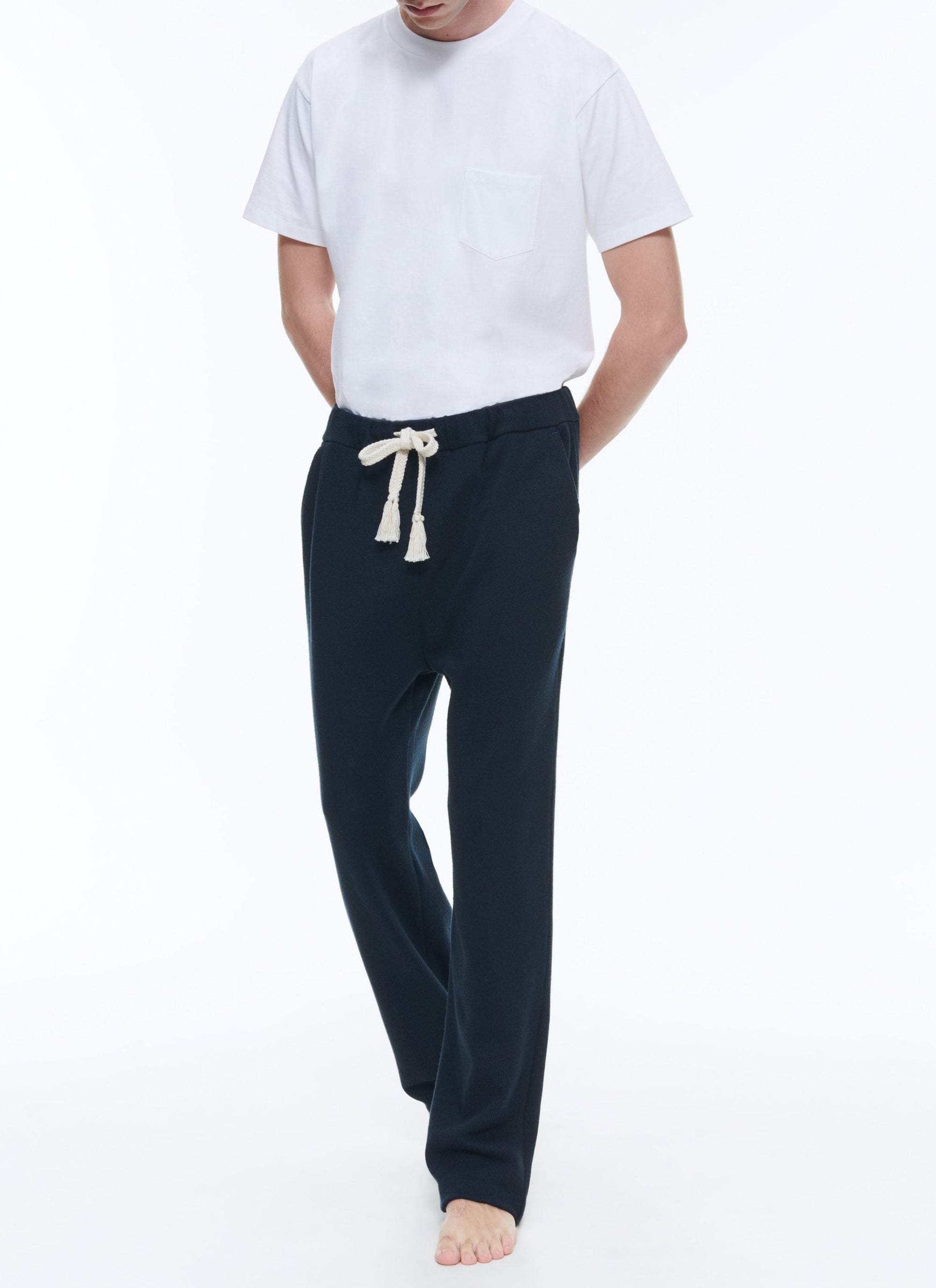 Drawstring pyjama trousers - Navy
