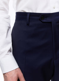 Pantalon en serge de laine - Bleu Marine