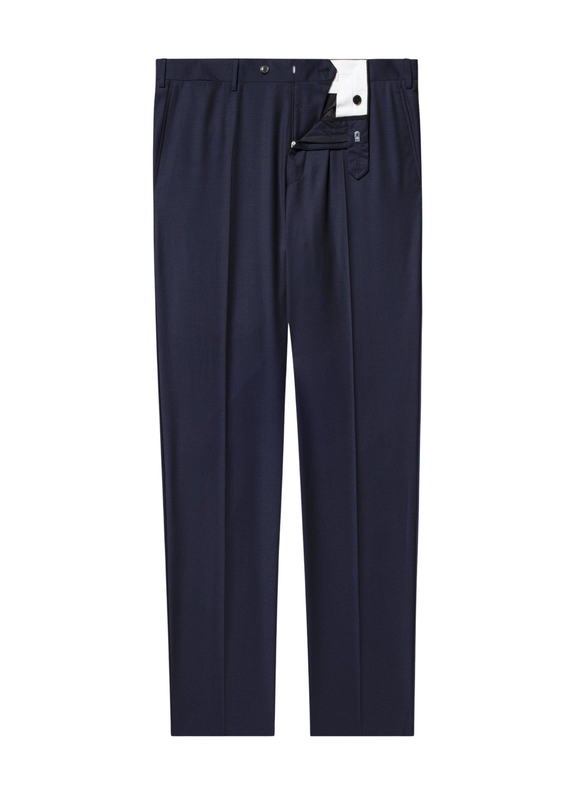 Pantalon en serge de laine - Bleu Marine